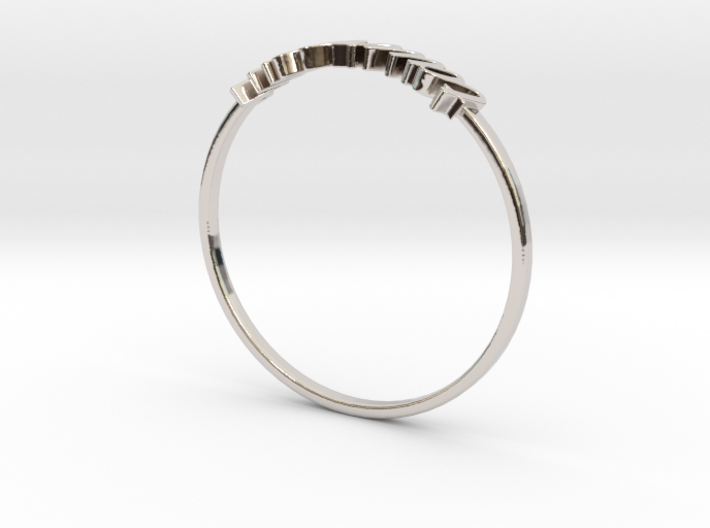 Astrology Ring Taureau US6/EU51 3d printed Rhodium Plated Brass Taurus / Taureau ring