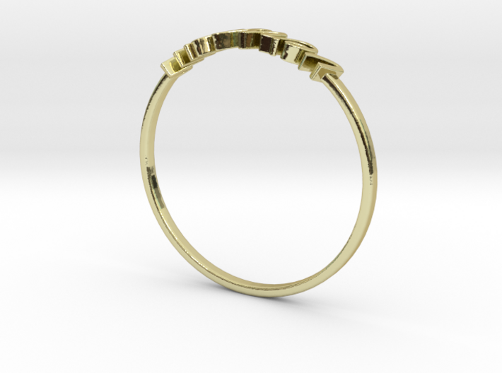 Astrology Ring Verseau US5/EU49 3d printed 18K Yellow Gold Aquarius / Verseau ring