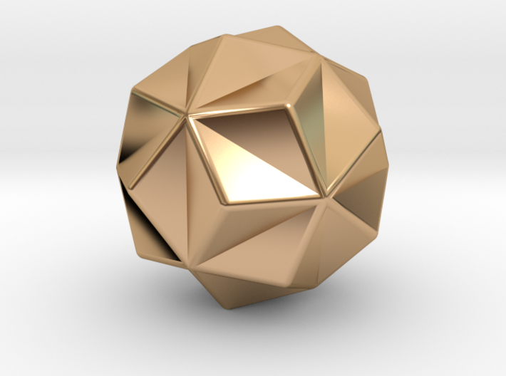 Small Triambic Icosahedron - 10 mm - Rounded V2 3d printed