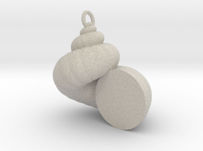 Cockleshell - Snail Mollusc Charm 3D Model Pendant 3d printed