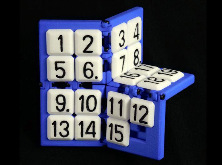 15+4 puzzle frame (Tiles sold separately) 3d printed Complete puzzle with tiles