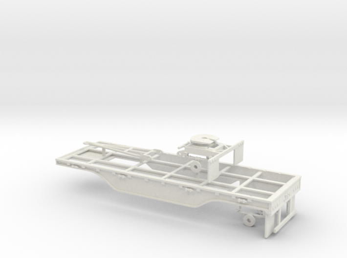1/50th 20 Foot Outside Frame Flatbed Pup trailer 3d printed