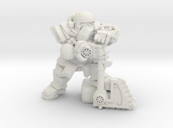 Space Dwarf Berserker 3d printed