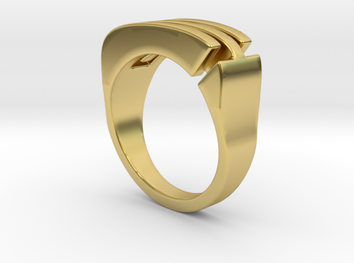 Large three lines Seal [sizable ring] 3d printed