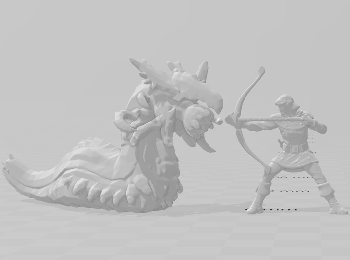 Ethereal Worm miniature model fantasy game rpg dnd 3d printed 
