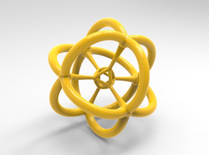 4d Polytope Jewelry - Abstract Math Art Pendant 3D 3d printed 