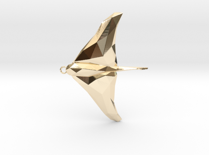 Stingray - Ocean Charm 3D Model - Faceted Pendant 3d printed