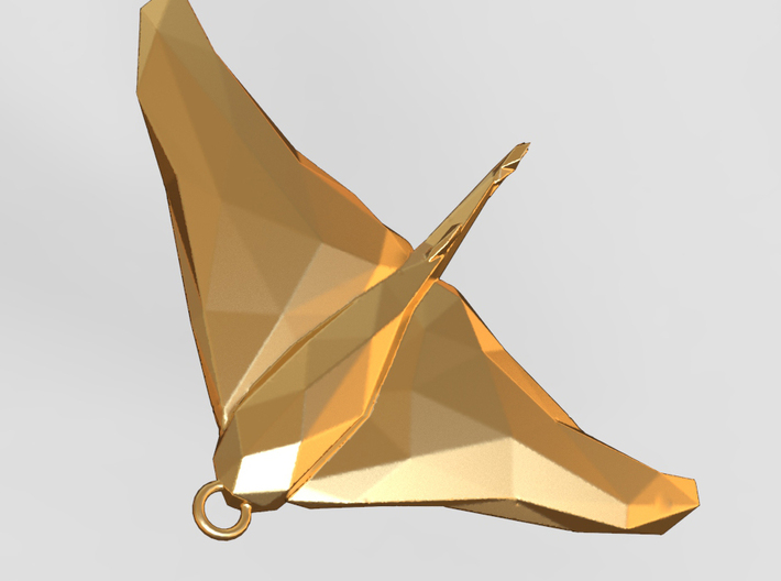 Stingray - Ocean Charm 3D Model - Faceted Pendant 3d printed 