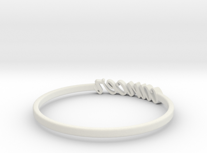Astrology Ring Cancer US5/EU49 3d printed White Natural Versatile Plastic Cancer ring