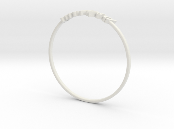 Astrology Ring Poissons US11/EU64 3d printed White Natural Versatile Plastic Pisces / Poissons ring
