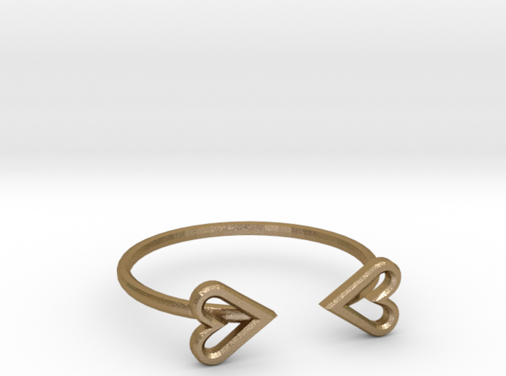 FLYHIGH: Open Heart Skinny Bracelet 3d printed
