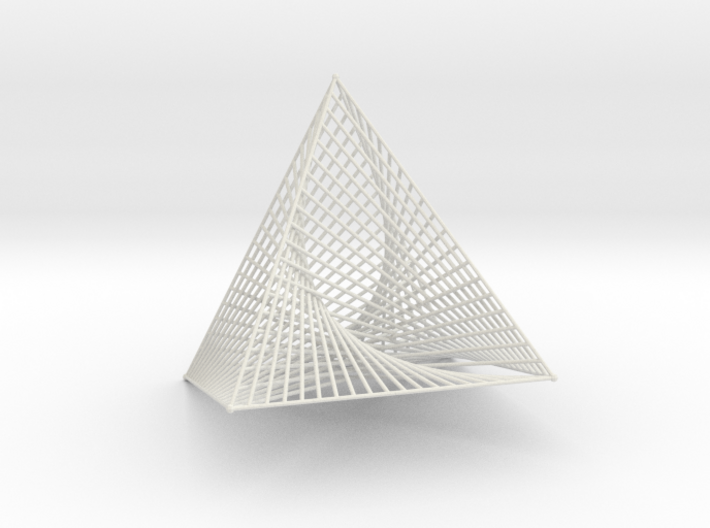 Square Pyramid 1 Curve Stitching 3d printed 