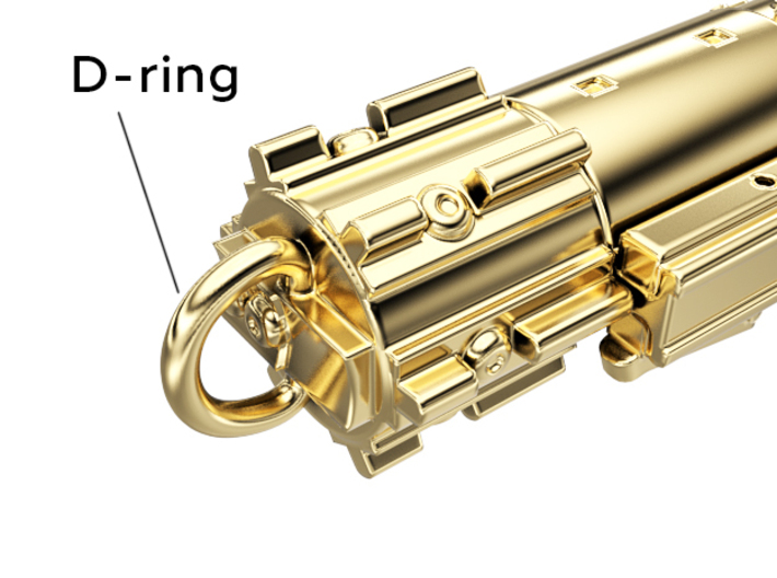 BBFLX ESB keychain 3d printed with the D-ring