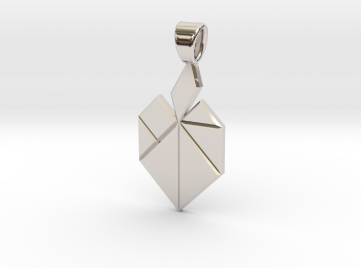 Apple tangram [pendant] 3d printed