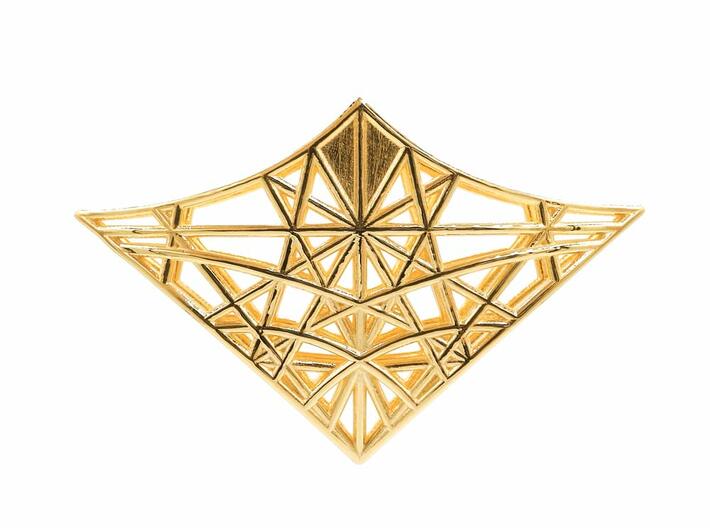 Atlantean Priestess Pendant 3d printed Atlantean Priestess Pendant - Gold Plated Brass