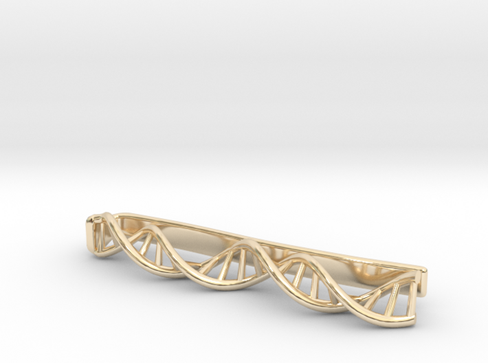 DNA Tie Bar - Science Jewelry 3d printed