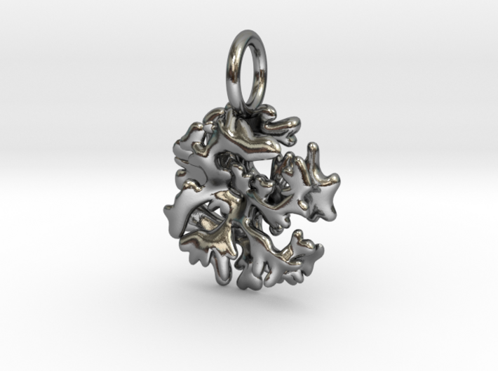 Acropora Elkhorn Coral Pendant - Marine Biology 3d printed 