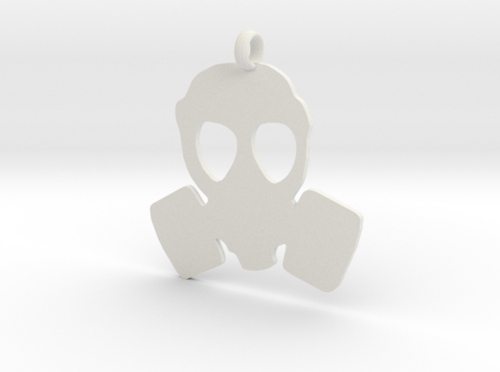 Gas Mask necklace charm 3d printed