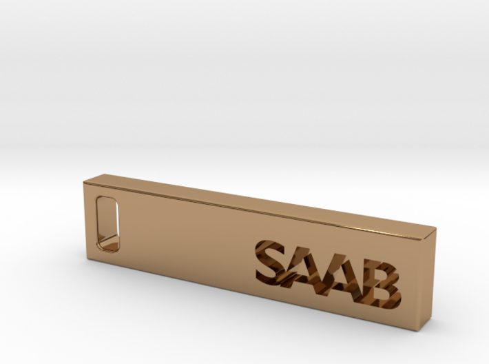 Saab Billet Keychain 3d printed