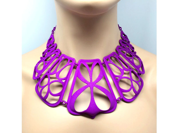 Flow Design Cleopatra Style Statement Necklace 3d printed 