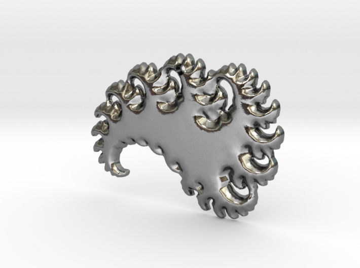 Abstract 3D Fractal Pendant 3d printed