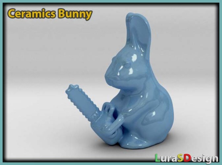Chainsaw Bunny 3d printed was originally designed for ceramics