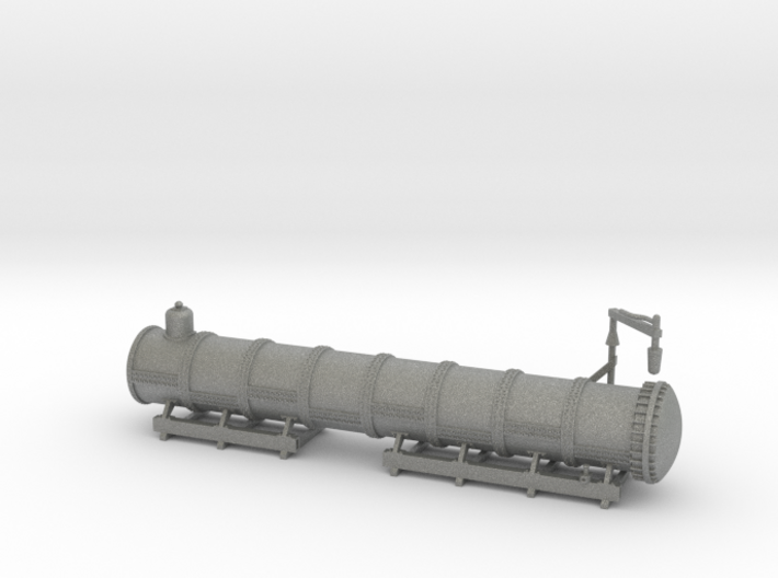 Tie Oil Saturating Wagon Tank &amp; Rack - HO Scale 3d printed