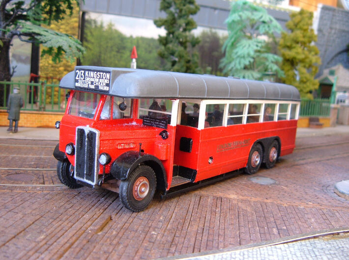 1:43 London Transport LTL Bus 3d printed Kit built, painted & photographed by Terry Russell. Wheels from Kingfisher Models. London Transport transfers from Terry Russell Trams.