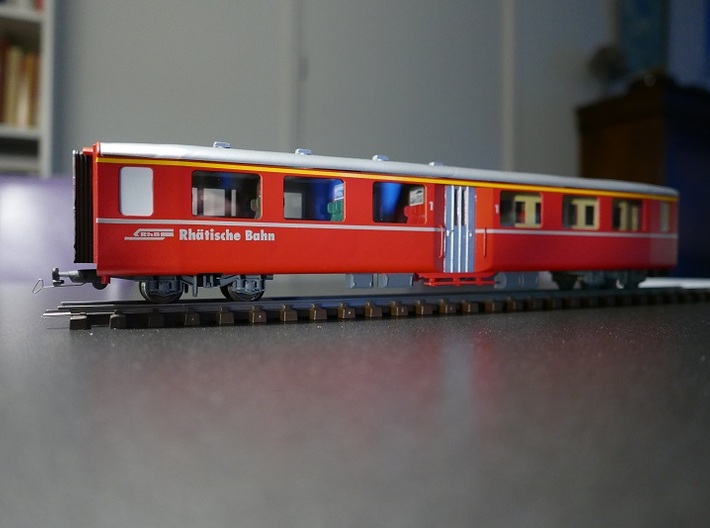 RhB A1221 carriage roof 3d printed The finished and completed model