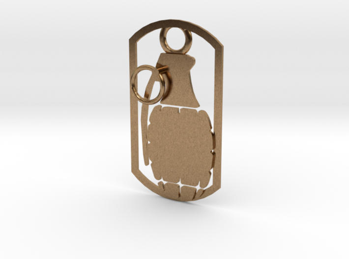 Hand grenade dog tag 3d printed