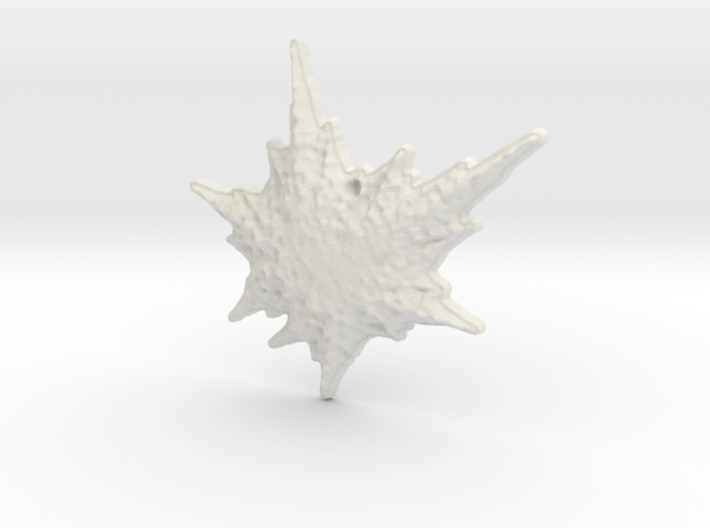 3D Fractal Snowflake Pendant 3d printed