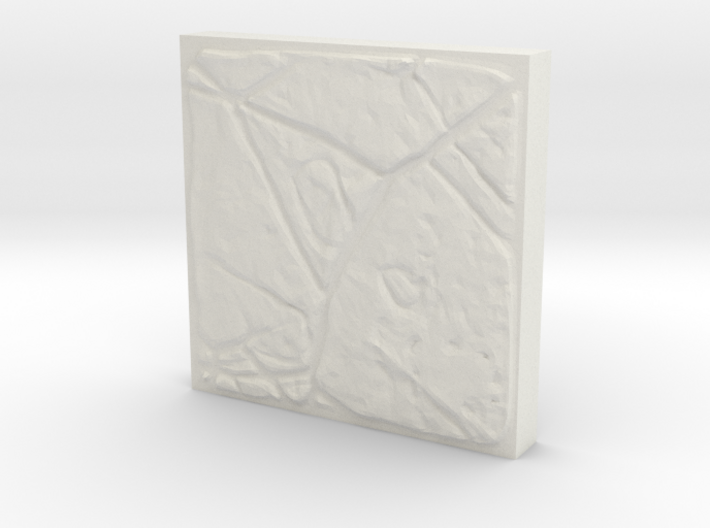 A single unique dungeon tile (3cm x 3cm) 3d printed