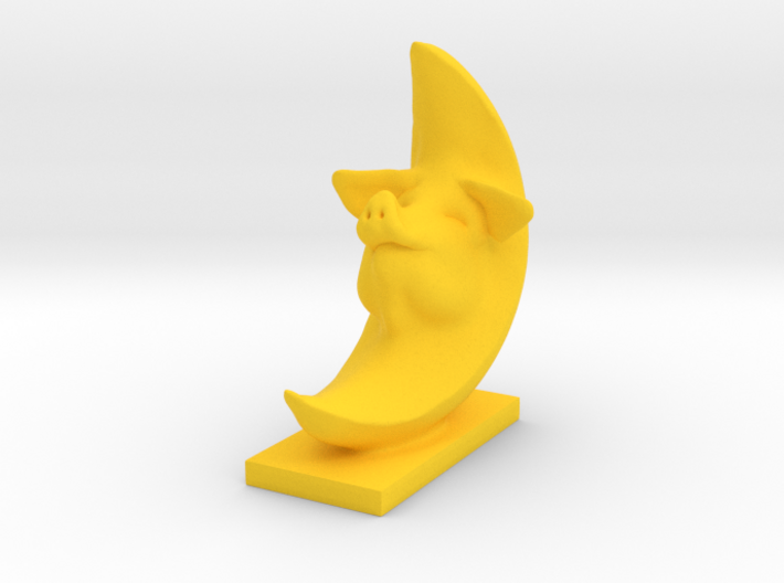 Pig In The Moon 4 inches tall 3d printed celestial pig