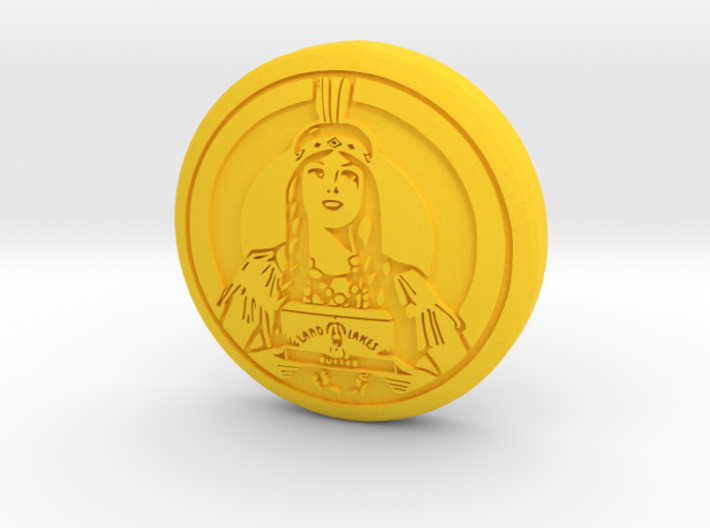 Butter Maiden four-strand bead portrait 3d printed