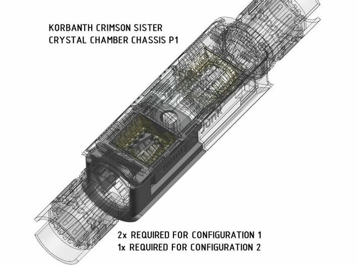 Korbanth Crimson Sister Crystal Chamber Chassis P1 3d printed 