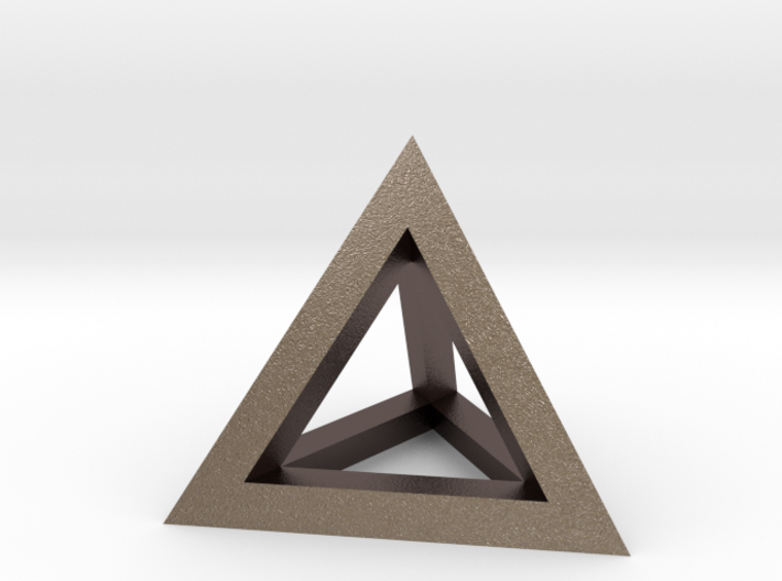Hollow Pyramid Pendant 3d printed