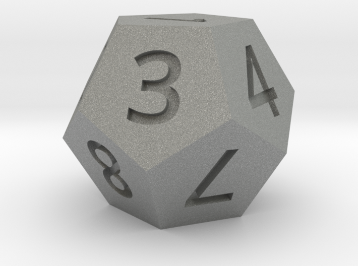 12 sided dice (d12) 25mm dice 3d printed