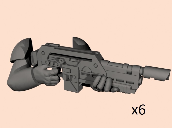 28mm pulse rifle M41A hands 3d printed