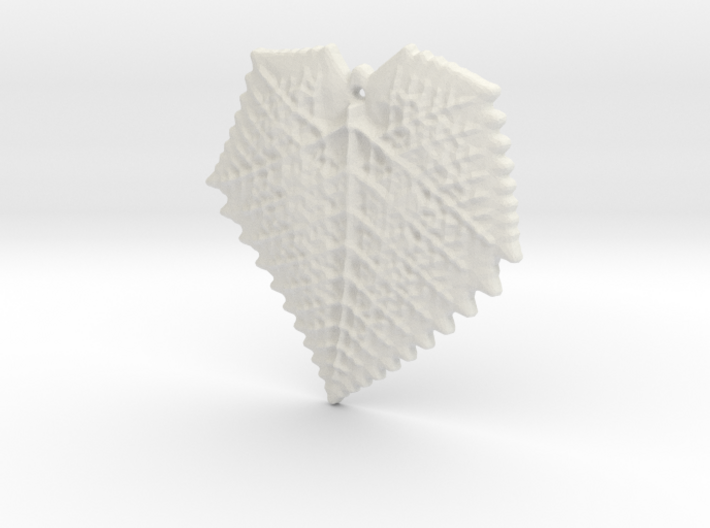 3D Fractal Leaf Pendant 3d printed