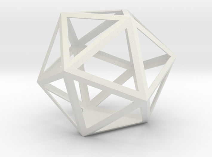 gmtrx 11.58 cm lawal skeletal icosahedron 3d printed