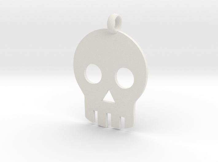 Skull necklace charm 3d printed
