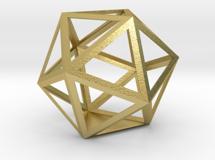 Lawal 84mm x 97 mm x 78 mm skeletal icosahedron 3d printed