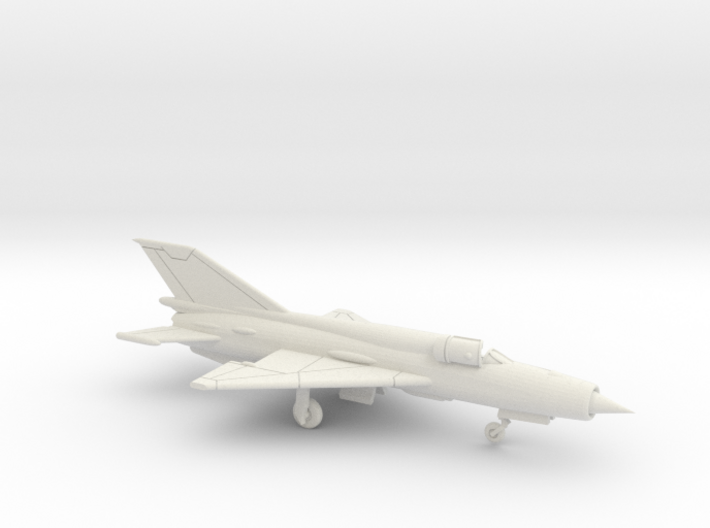 1:222 Scale MiG-21bis Fishbed (Clean, Stored) 3d printed 