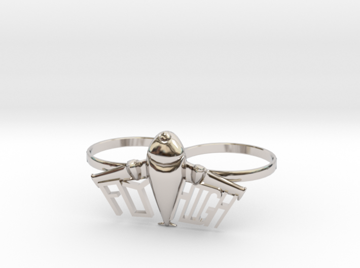 Plane Double Ring 3d printed