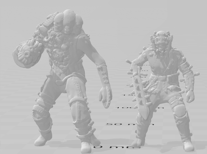 Zombie Nazi Brute miniature model horror games rpg 3d printed 