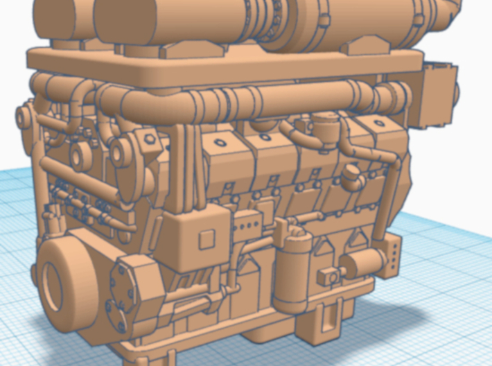 1/50th Hydraulic Fracturing TIER IV Engine 3d printed 