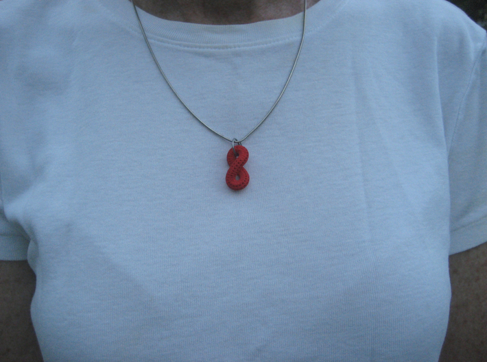 Infinite Loop and Hidden Heart Pendant/Bracelet 3d printed Can be worn as a pendant with any chain or cord.