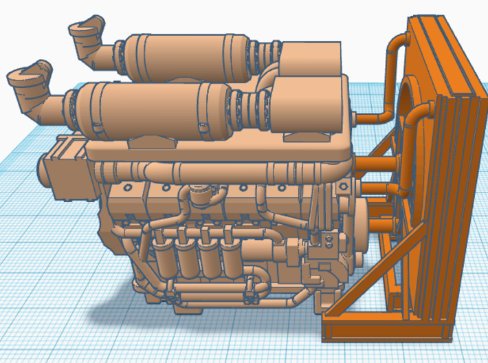 1/64th Radiator for TIER IV Hydraulic Fracturing  3d printed 