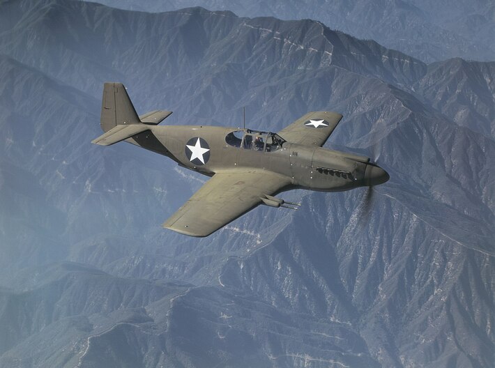 Nameplate P-51A Mustang 3d printed Photo: US Air Force.