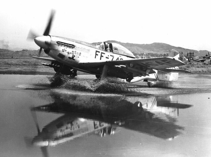 Nameplate F-51D Mustang 3d printed Photo: US Air Force.